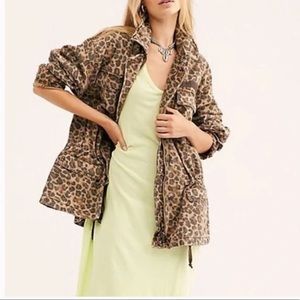 Free People Seize The Day Leopard Jacket- XS